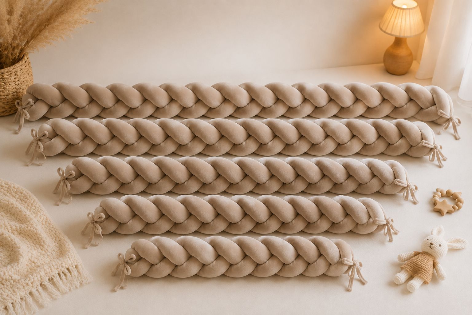 Guide des tailles de tresse de lit bébé de 120 cm à 400 cm