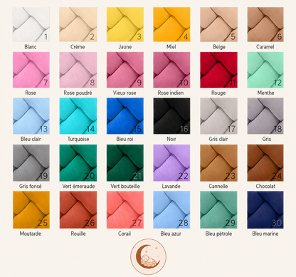 Cocon réducteur lit de bébé Nid de lune - Fabriqué main