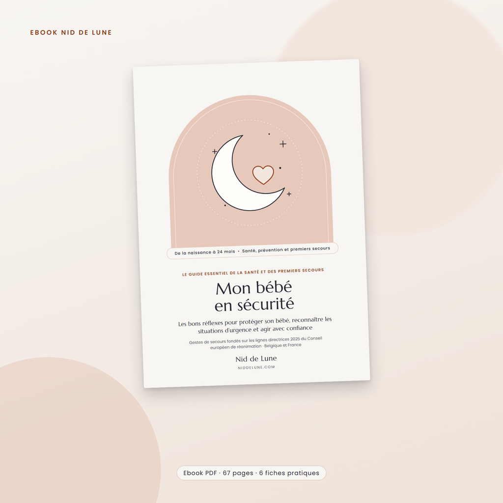 Couverture de l'ebook Mon bébé en sécurité, guide de santé et de premiers secours de la naissance à 24 mois