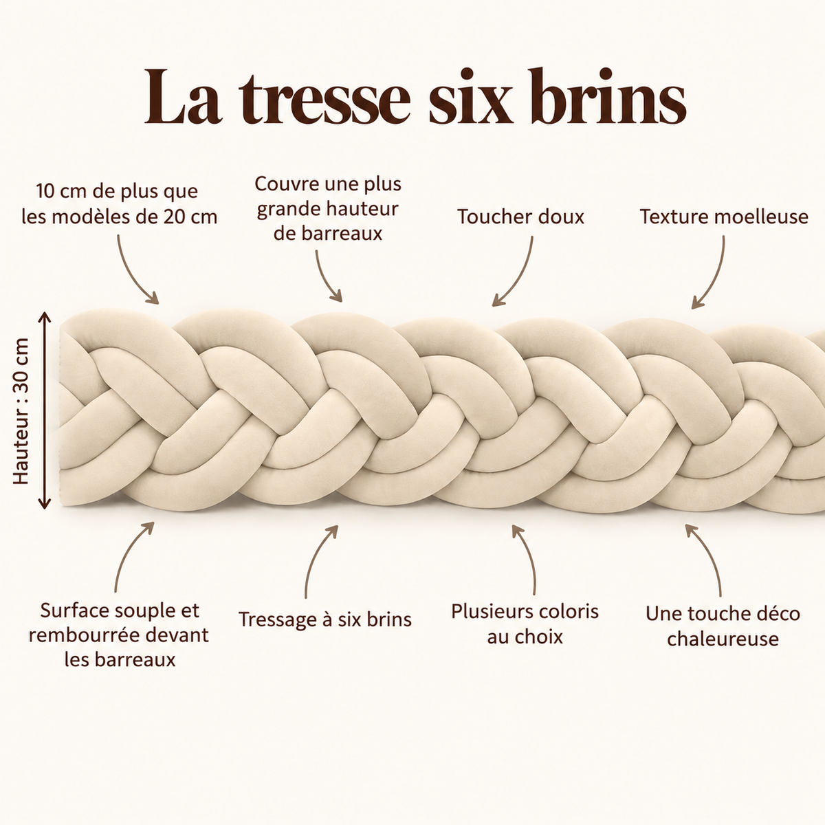 La tresse six brins Nid de Lune : caractéristiques